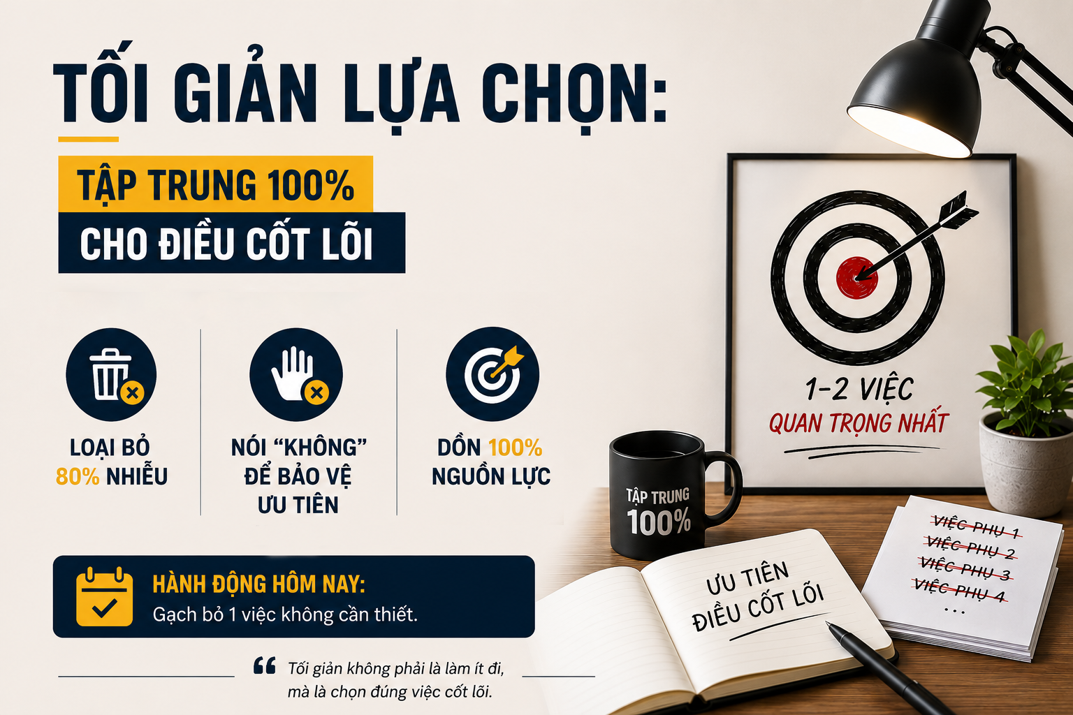 Tối giản lựa chọn: Tập trung 100% năng lượng cho điều cốt lõi - Essentialism